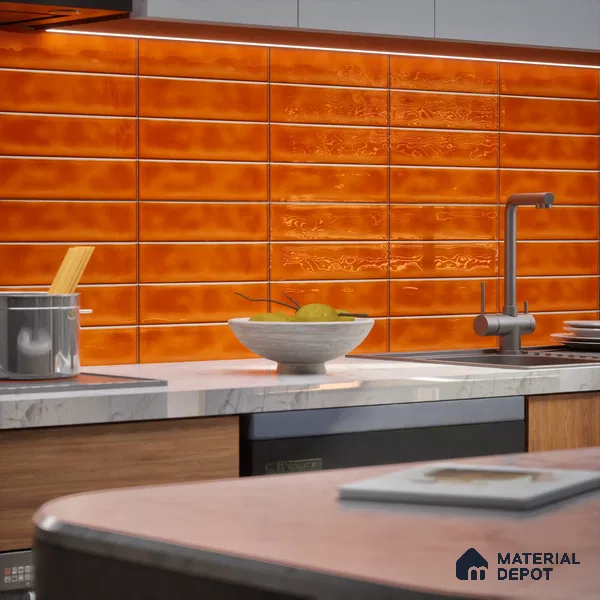 Faux Subway Tile TL 07256 C Sintra 1005 1 ft x 1 ft Ceramic Glossy Finish - 9 mm | 2 mm Spacer is Mandatory | Please Expect a Slight Variation of Pattern